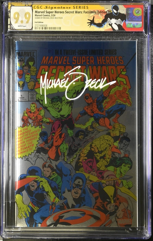 Marvel Super Heroes Secret Wars #1 2024 Foil Facsimile CGC 9.9